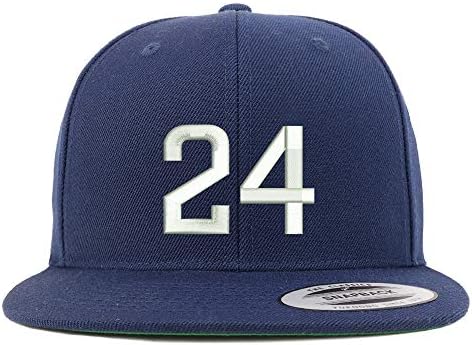 Магазин за модни облекла № 24 Бродирани бейзболна шапка възстановяване на предишното положение Flatbill с фиксирана подплата