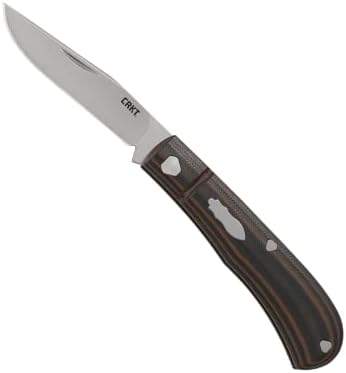 Сгъваем джобен нож CRKT Venandi EDC: Лек нож за всекидневна употреба, хонорар приплъзване ръкохватка G10 с инкрустация SS 7100