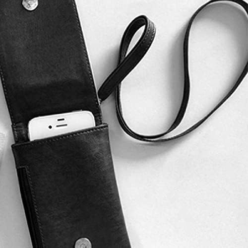 Повърхност Каменна Стена Пращи Текстура Телефон В Чантата Си Портфейл Окачен Мобилен Калъф Черен Джоба