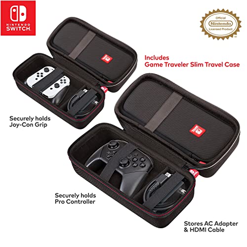 Калъф за системата Game Traveler Nintendo Switch Go Play - калъф за OLED-дисплей Switch, или Switch, 2 своята практика в едно, ви позволява да сърфирате с цялата система, или само с тънък калъф Switch, лицензиран Nintendo