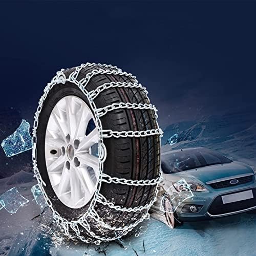 Устойчива на плъзгане верига за сняг на гуми QQLONG, Дърпане верига за гуми за лекотоварни автомобили/джипове - Комплект от 2-те противоскользящих автомобилни вериги з