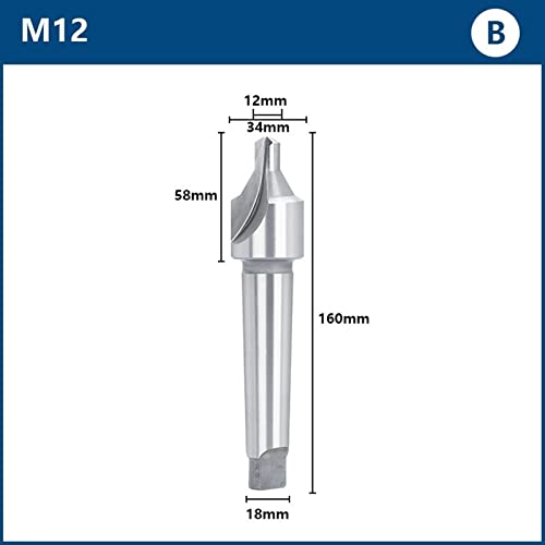 Централно тренировка с опашка Weldon Тип 5 6 8 10 12 мм Бормашина за Пробиване на отвори за Стомана Алуминий Мед Сверлильного инструмент, 1 бр. (Цвят: B Type-M12)