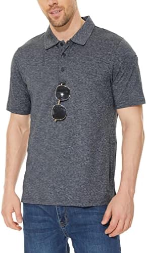 Мъжки ризи с къси ръкави за голф TACVASEN с Къс ръкав, Бързосъхнеща Ежедневни Риза с яка и Копчета Performance-Shirt