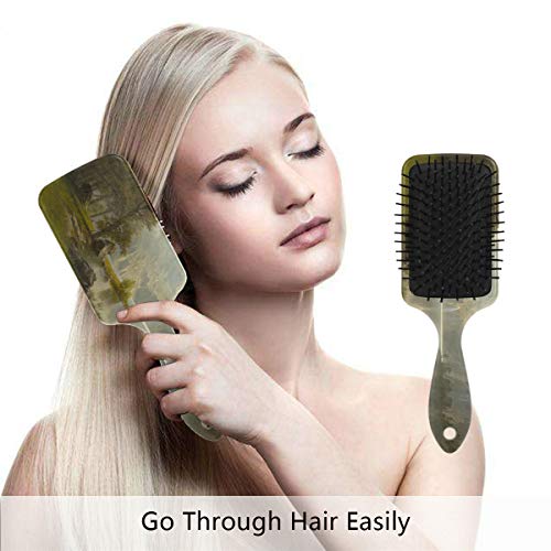 Четка за коса на въздушна възглавница, Пластмаса, Оцветена В планината, Подходящ за добър масаж и Антистатични разнищване на Косата, подходящ за суха и мокра коса, гъста, къдрава или на преките