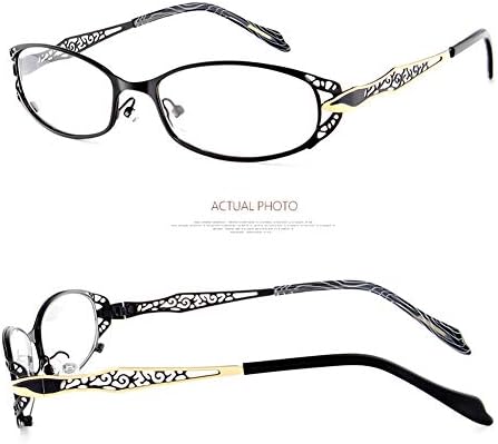 Модни Очила за четене в цельнометаллической ръбове, Выдалбливающаяся Дизайнерски рамки и лещи от смола, Комфортни четящи устройства, с висока светопроницаемостью