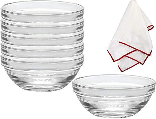 Съдове за дома Лис Duralex Штабелируемые Стъклени чаши с полировальной кърпа