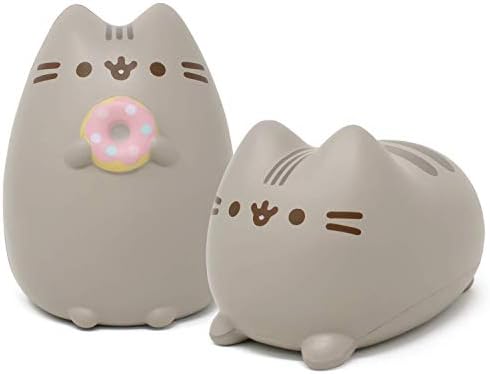 Сладък гигантска плюшена играчка Hamee Pusheen Cat забавя растежа (с аромат на хляб, 6.3 инча) [Подаръчни пакети за рожден ден, подаръци за партита, пълнител подарък кошница, играчки за облекчаване на стреса] - Комплект