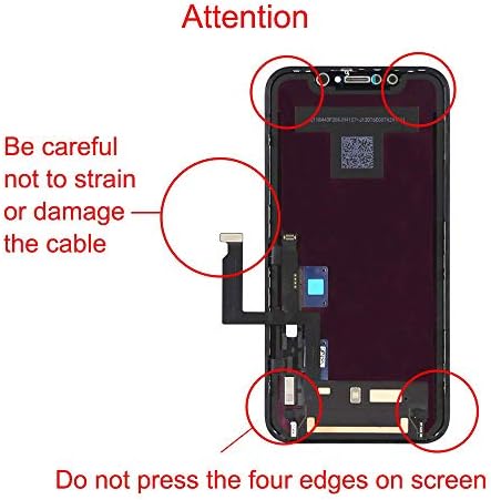 Подмяна на екрана премиум-клас, съвместима с подмяна на екрана на iPhone X 5,8 инча (модел A1865 A1901 A1902), Комплект за ремонт дигитайзер докосване на екрана в колекцията с пълен набор от инструменти за ремонт (черно-XR)