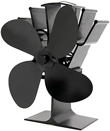 XFADR SRLIWHITE 5 Вентилатор за печка, вентилатор за камината Работи на дърва горелки, Безшумен вентилатор, Ефективно разпределение на топлината в дома (Цвят: C)