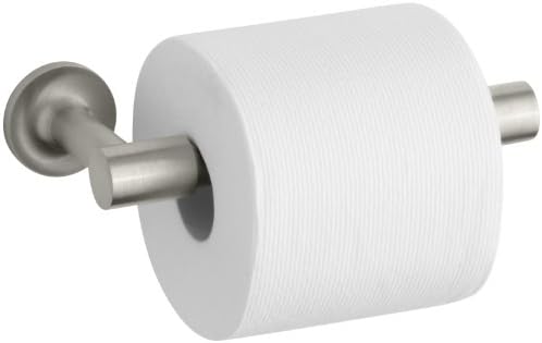Отточна тръба на шарнирна връзка Титуляр за тоалетни принадлежности (KOHLER) K-14377-BN Purist, Светъл Матиран Никел