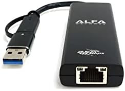 Карта на Alfa 2.5 GbE Type-C SuperSpeed USB 5 Gbit/s Realtek™ RTL8156B и адаптер Type-A