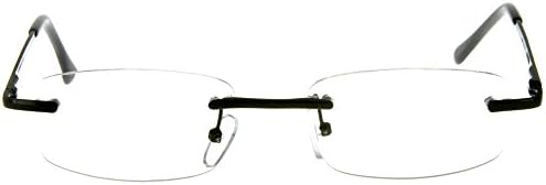 Тънки очила за четене Simplicity без рамки за мъже и Жени (Оръжеен метал + 3,50)