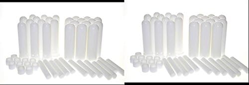 Пръчици за вдишване на етерични масла mEssentials (24 опаковка) - Празни носа фитили за ароматерапия пътя - Компактни, леки, лесни за използване - Плътно се затварят - Произведено в САЩ, медицински пластмаса