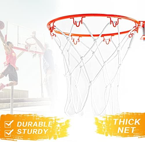2 пакета Мини-Баскетболна окото, работа на смени Найлон баскетболна мрежа Little Tikes, Спортно баскетбол обръч, мрежа за външно и вътрешно ползване, баскетболно окото съ