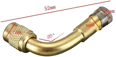 DishyKooker Удължител Клапан Гуми Авто Мотор Месинг 45/90/135 Градуса Удължител Състав на Вентила на Гумата Жълто 45 Градуса за Автомобилни Аксесоари