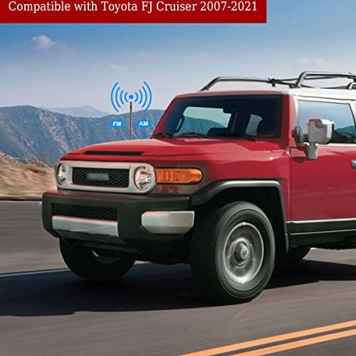 Подходящ за Toyota FJ Cruiser 2007-2021 6 Инча Довършителни антена, Метална Подмяна на радио антени, Черен