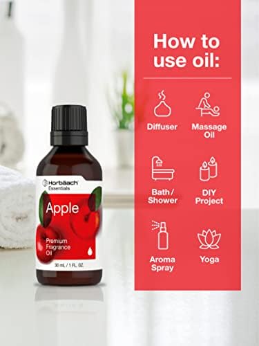 Ябълково ароматно масло | 1 Ет. унция (30 мл) | Premium | за обектите, производство на свещи и сапун, занаяти и още много други | от Horbaach