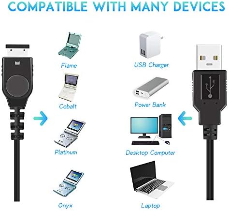 Зарядно устройство за Gameboy Advance sp, Кабела на Зарядното устройство, USB GBA SP за Nintendo DS Original (NDS)/Game Boy Advance SP (GBA SP) (2 бр.)