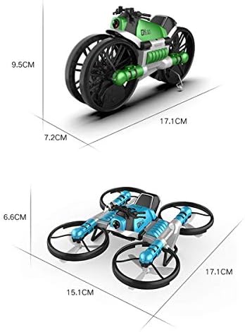 UJIKHSD 2 в 1 Двойна Дистанционно управление на Наземен и Въздушен Сгъваем Трансформатор Мотоциклет Квадрокоптер С усещането Жестове Въздушен безпилотен самолет с Дистанционно Управление на Самолет Играчка