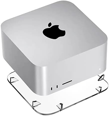 Акрилна Настолна поставка CaSZLUTION за Mac Studio, Държач за Плосък, влакчета, Съвместим с Mac Studio M1 M2 Mac Mini