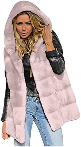 Модерни дамски якета, Зимно Палто с цип, Отворено Отпред, Пушистое Однотонное Топло Ежедневното палто Без Закопчалка за Колеж