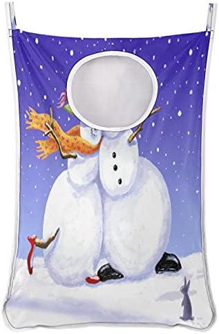 Коледен Снежен човек С Принтом Снежинки, Подвесная Чанта за бельо, Над Вратата, Чанта за дрехи, Здрава, Компактна Чанта За съхранение, Подвесная кош за Мръсни дрехи ?