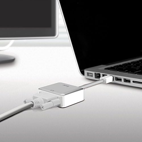 Адаптер дискове Mini DisplayPort / Thunderbolt за DVI с алуминиево покритие, экранированным кабел и разделителна способност от 1920 x 1080 HD за Mac компютри и DVI-монитор - не е необходимо