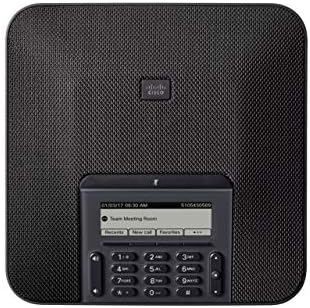 IP конферентен телефон Cisco 7832 с мултиплатформена фърмуер, 360-градусным обхват на микрофона, 3,4-инчов монохромен LCD дисплей, PoE клас 2, поддържа 1 линия, ограничена гаранция на оборудване за срок от 1 година