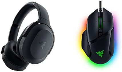 Безжична детска площадка и мобилна слушалките Razer Barracuda (PC, Playstation, Switch и Василиск V3) Потребителски ергономична детска мишка: най-бързо превключване на игрите на мишката - Цветова гама RGB подсветка