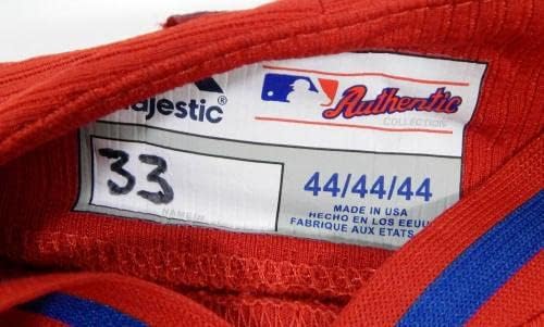 2014-15 Филаделфия Филис Родолфо Дюран 10 Използван в играта Червена Риза ST BP 44 33 - Използваните в играта тениски MLB