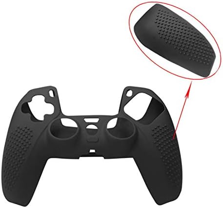 Силиконов калъф Xianggu от кожата, за контролер PS5, Нескользящие дръжки за джойстик от кожата на палеца, Калъф от естествена кожа за PS5, Точно отключване, Калъф от естествена кожа за Playstation 5 (черно/Бяло/Червен