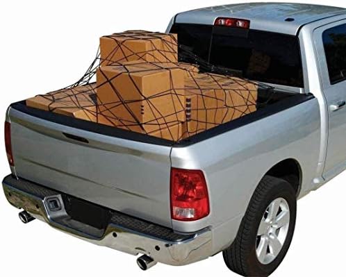 АКСЕСОАРИ за EA Органайзер за багажник на Toyota Tacoma – Мрежест Органайзер за леглото в багажника на колата – Транспортна мрежа за пикап, камион - Найлон mesh мрежа – Съвм