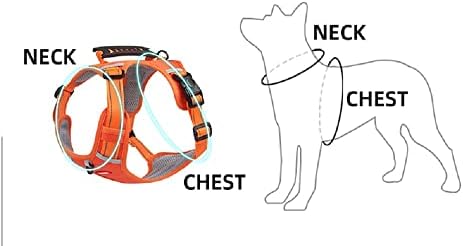 Le Пет Нова Куче Нагрудная Шлейка Тип Жилетка Светоотражающая Голямо Куче Нагрудная Шлейка Взривозащитен Каишка За Кучета (M, Оранжево), Средно