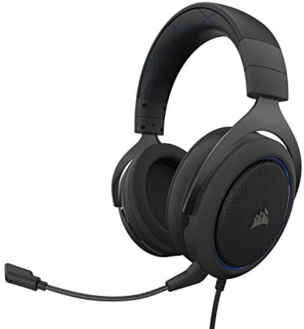 Стерео слушалки за игри на Corsair HS50 Pro, Синя