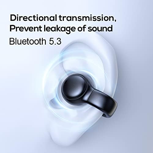 Слушалки със скоба за ухото Bluetooth 5.3 Открит Скоба за ушите на слушалките Отворени Слушалки Безжични Bluetooth слушалки с костна проводимост Безболезнено Носенето на слушалки с клип Bluetooth Спортни Водоустойчиви