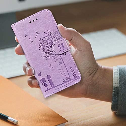 Чанта-портфейл FlipBird, Съвместим с Мото E 2020, една Чанта-портфейл с отпечатан във формата на Цвете от Изкуствена кожа, Калъф за Телефон с Притежателя на картата/Стойка