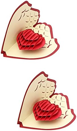 ABOOFAN 2 елемента 3D Любов Поздравителни Подарък Карта Памет Влюбени Креативна Паметта на Свети Валентин за Влюбените Украса за Св. Валентин